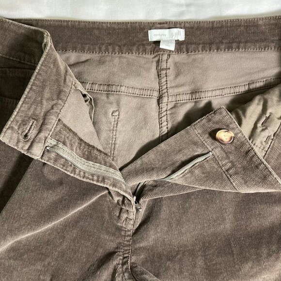 J. Jill Pants 14T Rich Brown Mid-Rise Soft Corduroy 5 Pocket Zipper Belt Loops - Picture 6 of 11